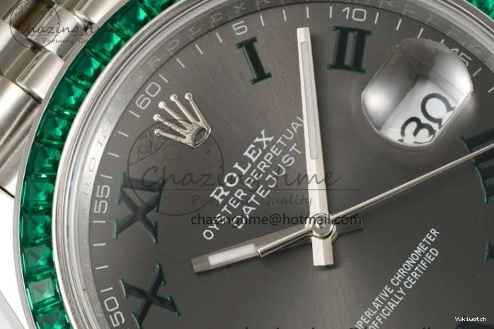 Marker Steel 41mm Diamonds on Arabic Best Dial Jubilee Gray 1:1 904L SA3235 Green Bracelet Bezel Edition DateJust DIWF 0329